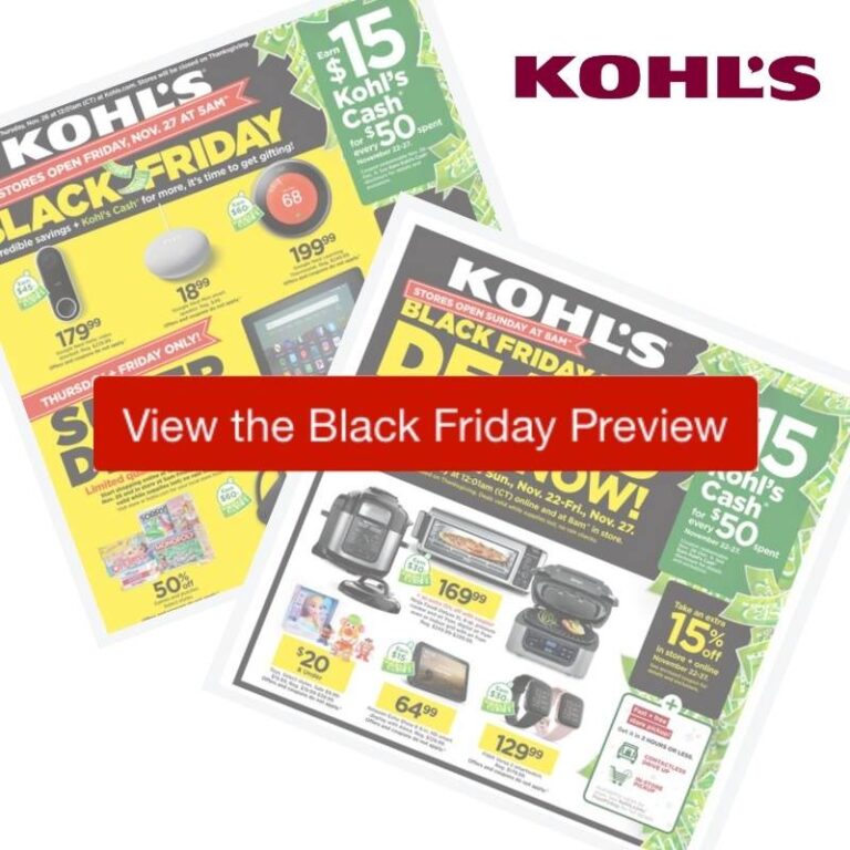 2020 Kohl's Black Friday Ad Preview Southern Savers