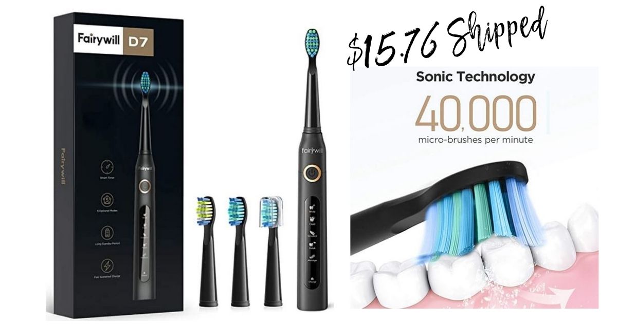 Fairywill Electric Toothbrush for $15.76 Shipped :: Southern Savers