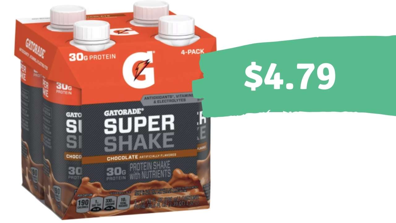 Gatorade Chocolate Super Protein Shake, 4-Pack