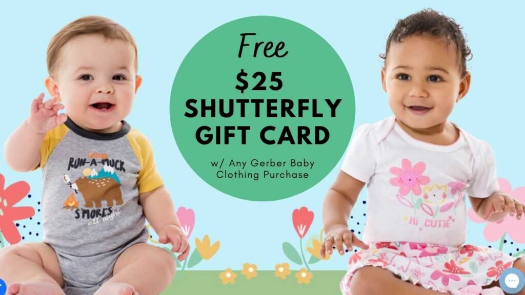 FREE 25 Shutterfly Gift Card w/ Gerber Clothing Purchase Southern