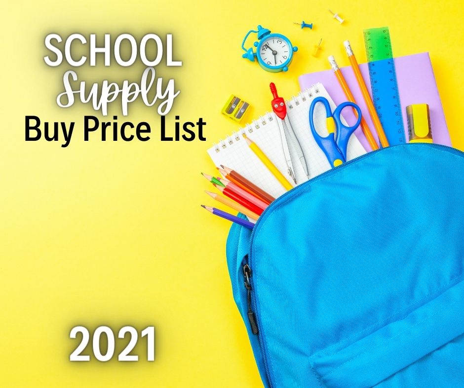 2021 School Supplies Buy Price List :: Southern Savers