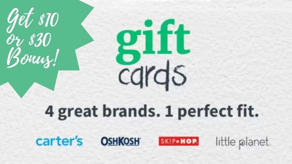 Carter's & OshKosh Gift Card Bonus Deal! Southern Savers