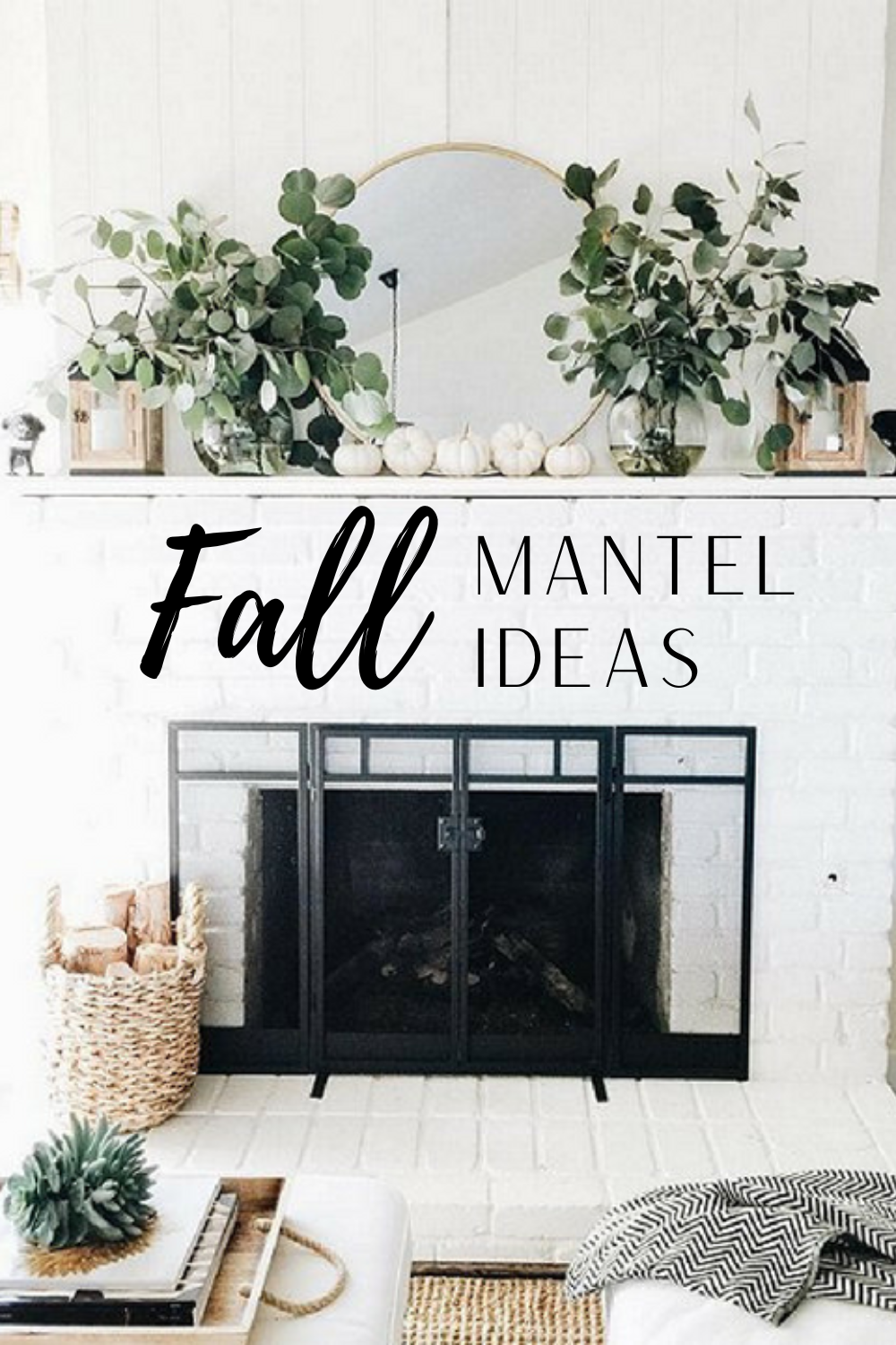 Fall is very much in the air!!  Bring in the season and enjoy all the decor with some great Fall Mantel Decor ideas.  Changing up your Fireplace Mantel is a small project that can make it feel like you've redesigned the entire room!