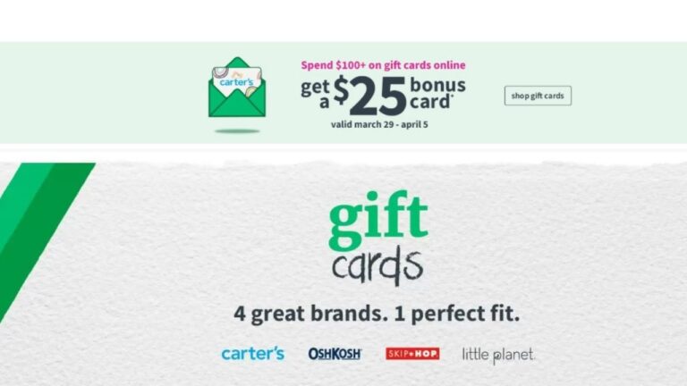 Carter s $25 Bonus With $100  Gift Card Purchase :: Southern Savers