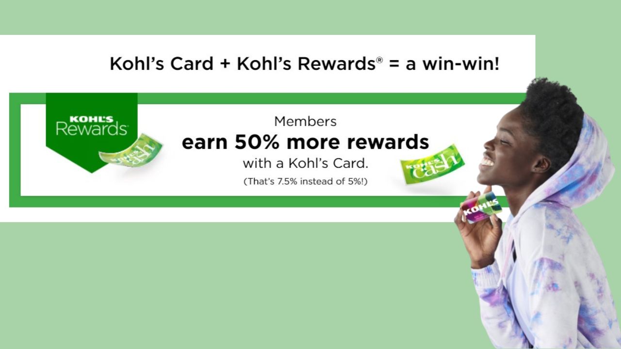 Kohl's Rewards + Kohl's Card = a win-win! 💰✨Kohl's Rewards members now  earn 50% more rewards with a Kohl's Card. (That's 7.5% earned instead of  the usual