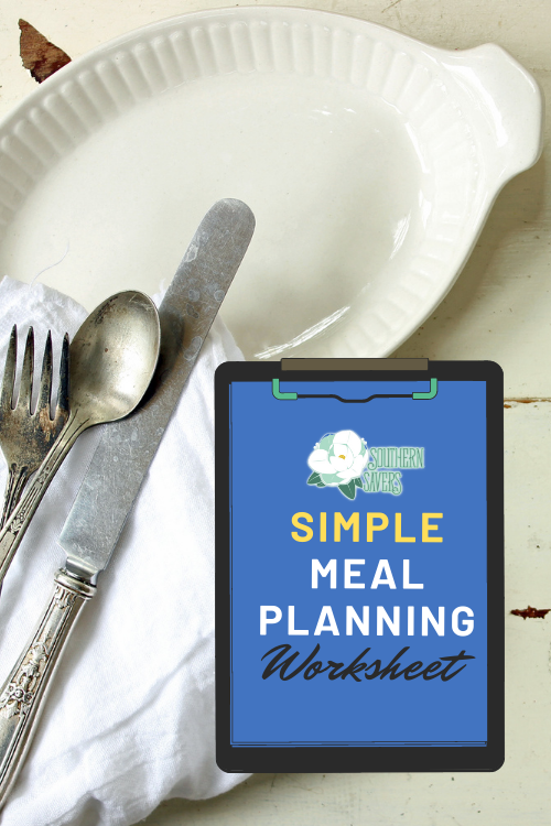 Laminate or make multiple copies of this simple meal planning worksheet to make sticking to your grocery budget easier, despite a busy schedule!
