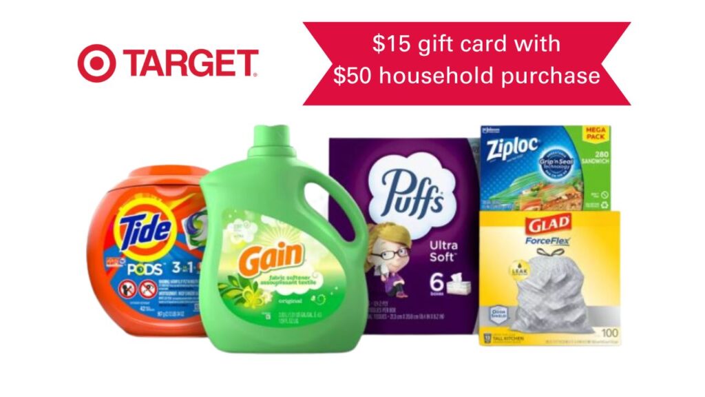 15 Target Gift Card With 50 Household Purchase Southern Savers