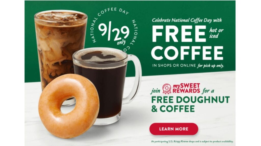 Free Coffee & Doughnut at Krispy Kreme 9/29 :: Southern Savers