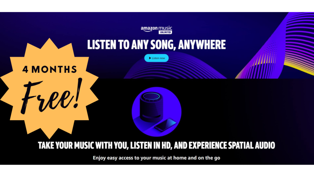 Free 4 Months of Amazon Music Unlimited Southern Savers