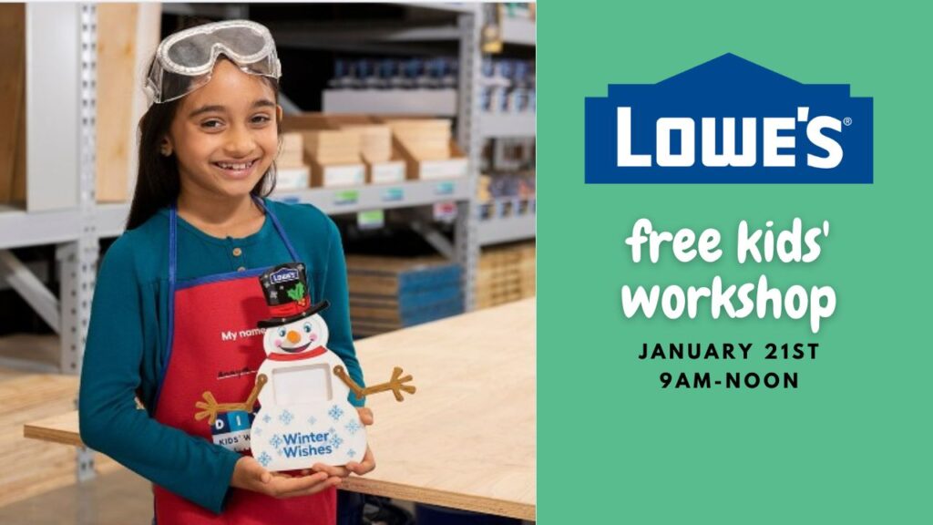 FREE Lowe's Kids' DIY Snowman Frame Southern Savers