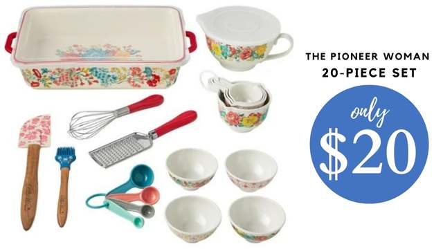 The Pioneer Woman Blooming Bouquet 20-Piece Bake & Prep Set with
