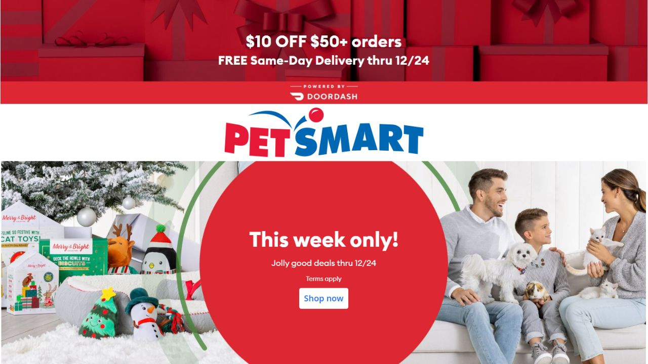 Petsmart B3G2 Free Toys + 10 off 50 With Free SameDay Delivery