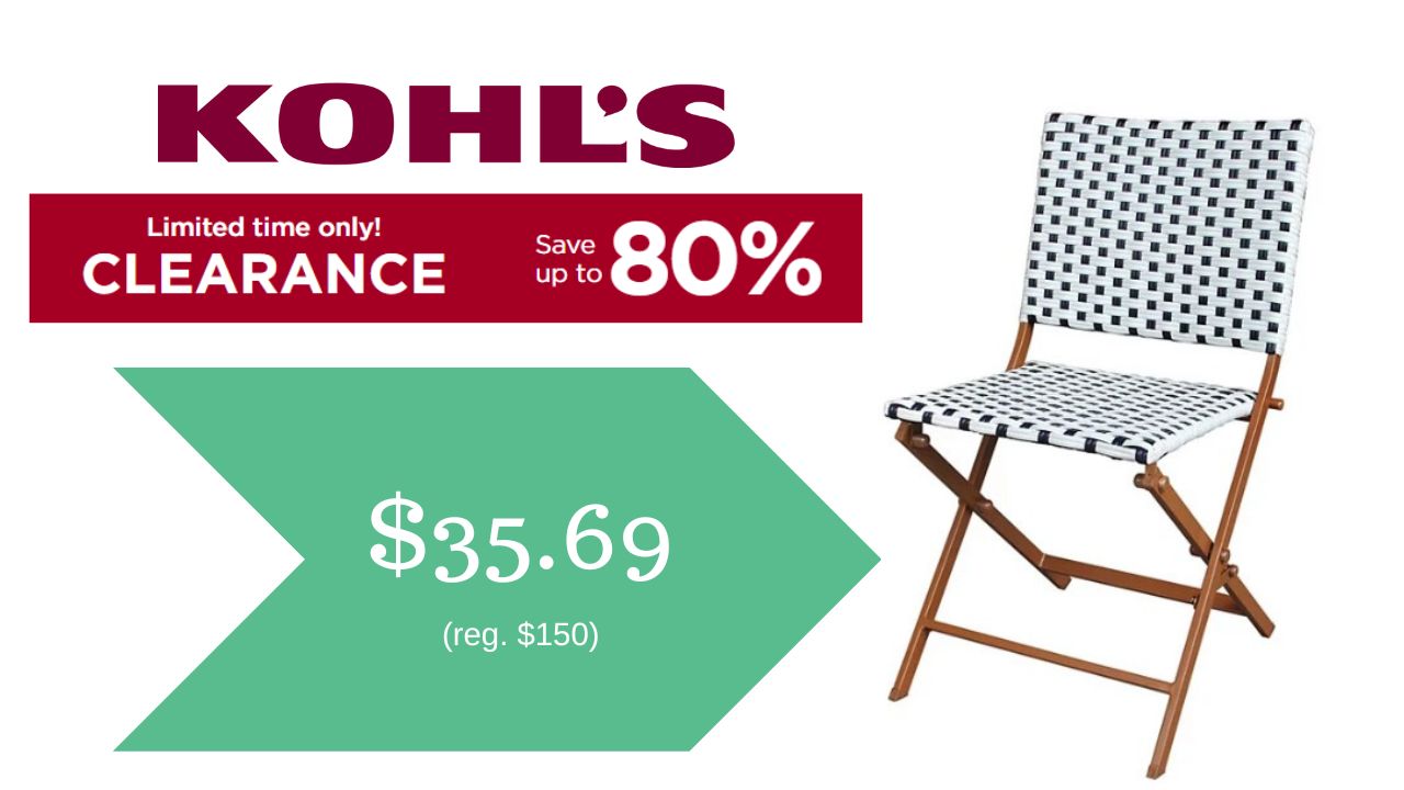 Kohl S French Bistro Folding Chair 35 69 Reg 150 Southern Savers   Kohls Clearance 41.99 1 