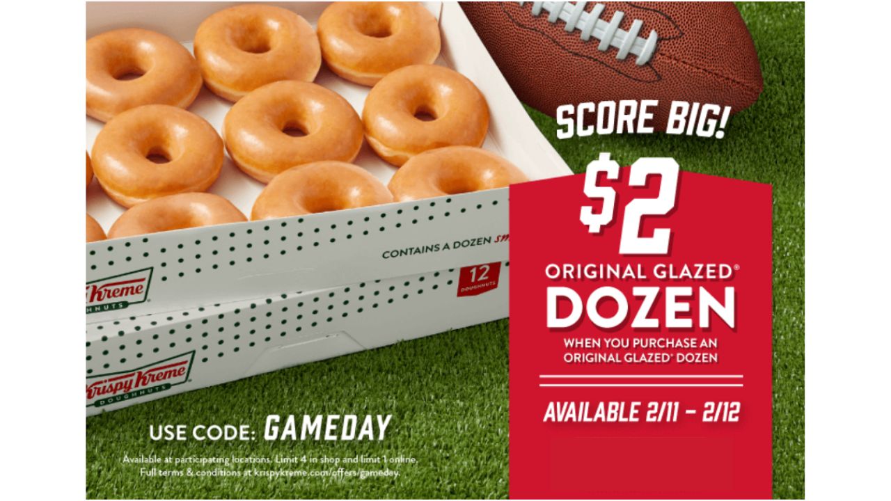 Krispy Kreme Game Day deal this weekend - Buy a dozen and get a