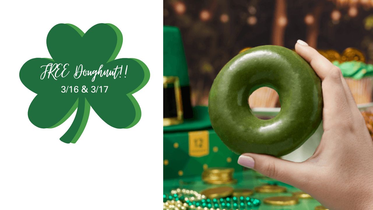 FREE Krispy Kreme Green Doughnuts Start Today! Southern Savers