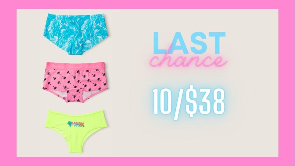 Victoria's Secret PINK Panties Just $3 Each - Regularly $10.50 (Today Only)