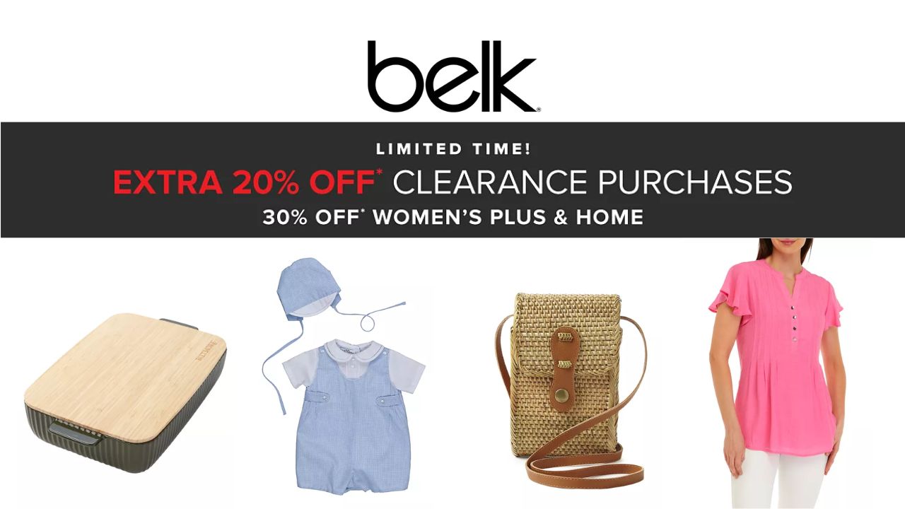 Belk Coupon 20 Off Clearance Purchases Southern Savers