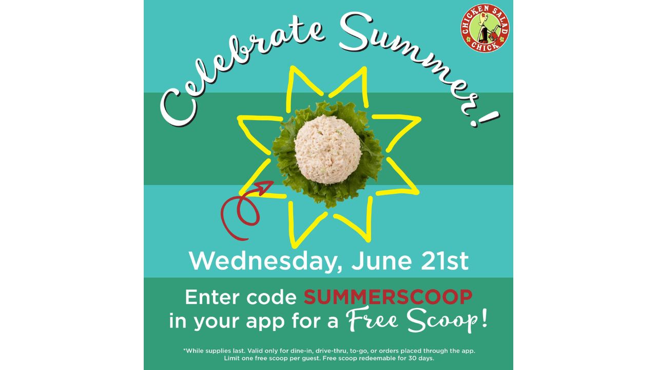 Free Chicken Salad On June 21 Southern Savers