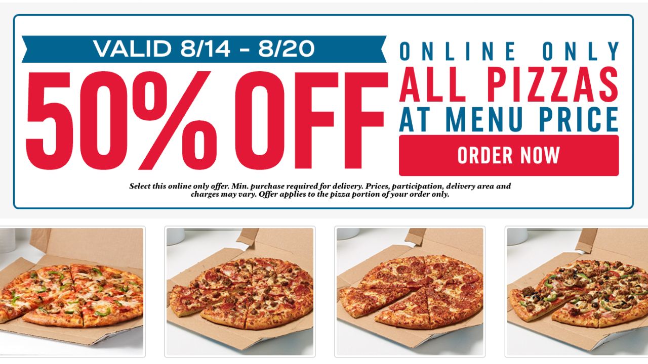 Domino's Deal 50 Off All Pizzas! Southern Savers