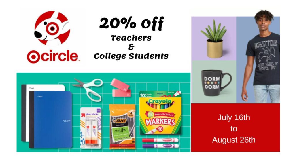 Target Circle Offer 20 Off Exclusively for Teachers & Students
