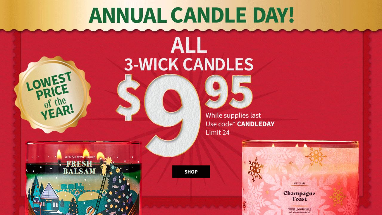 Bath & Body Works 9.95 3Wick Candles Ends Today! Southern Savers