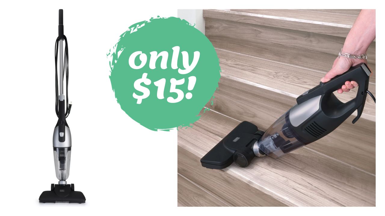 Walmart Black Decker Corded Stick Vacuum Only 15