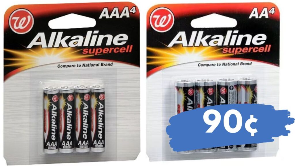 Walgreens AA or AAA Batteries 4Packs Just 90¢! Southern Savers