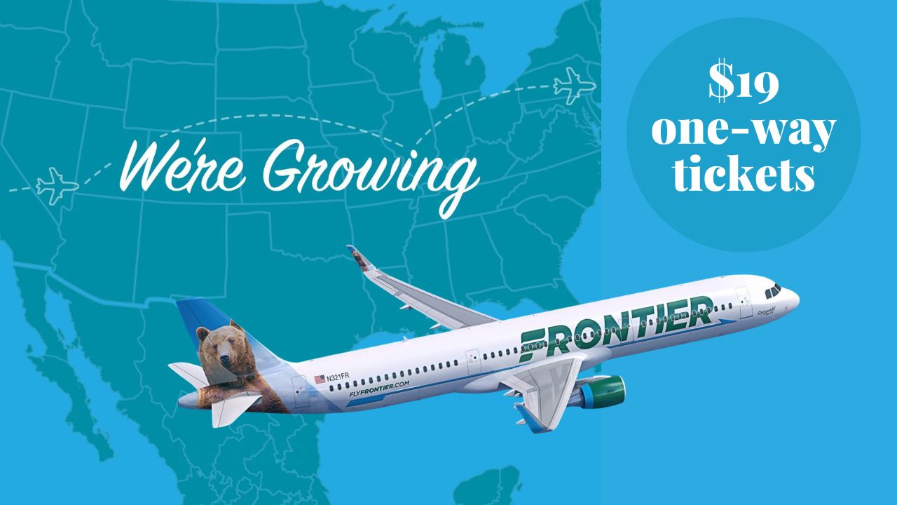 Frontier Airlines OneWay Tickets Starting at 19! Southern Savers