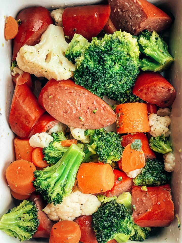 sausage vegetables