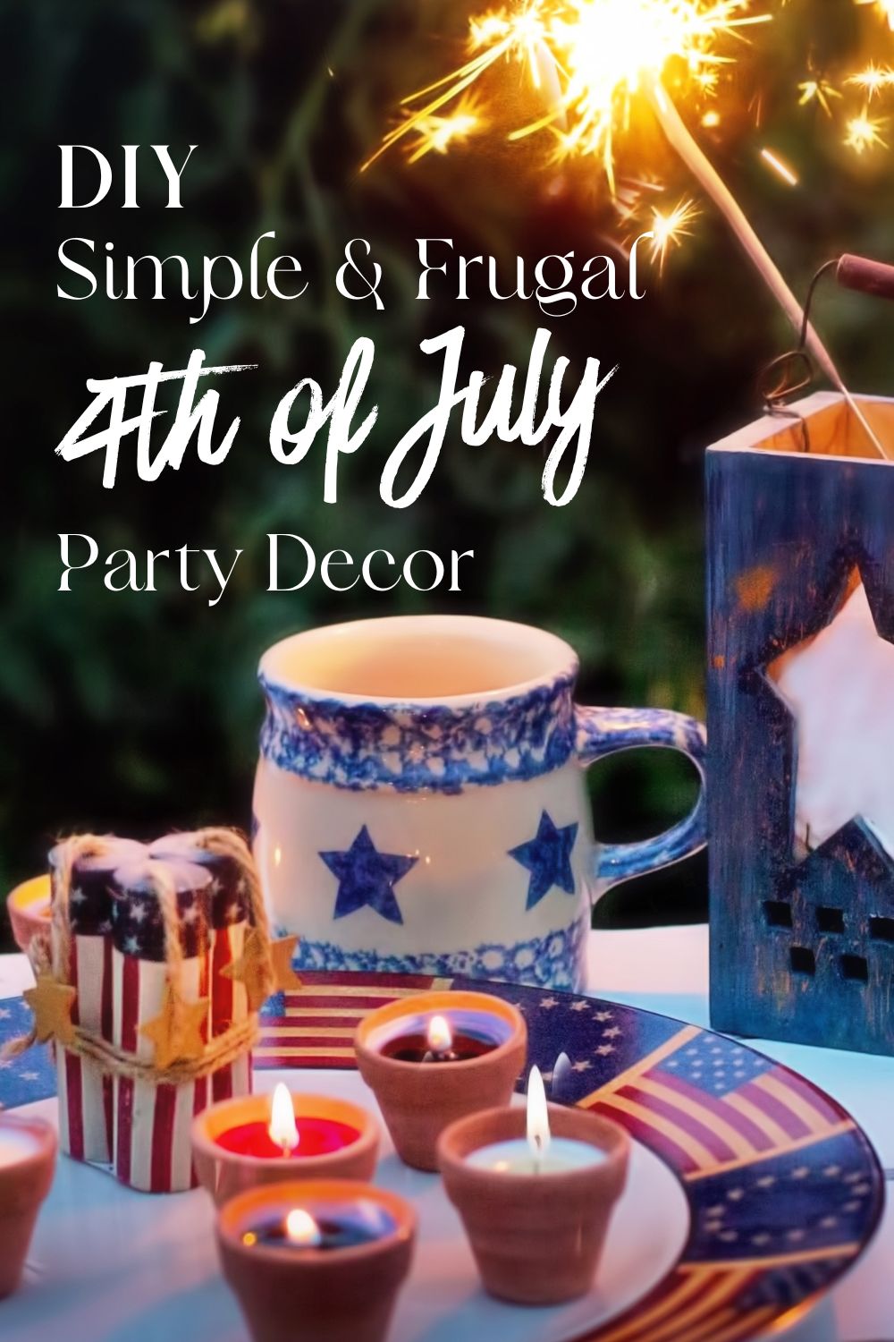 If you’re hosting a 4th of July party, here are some simple and frugal DIY party decorations for you to make.
