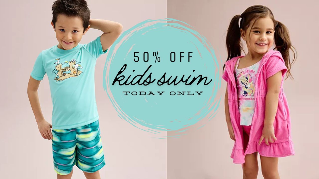 Kohl s 50 Off Kids Swimwear Free Shipping Today Only Southern Savers