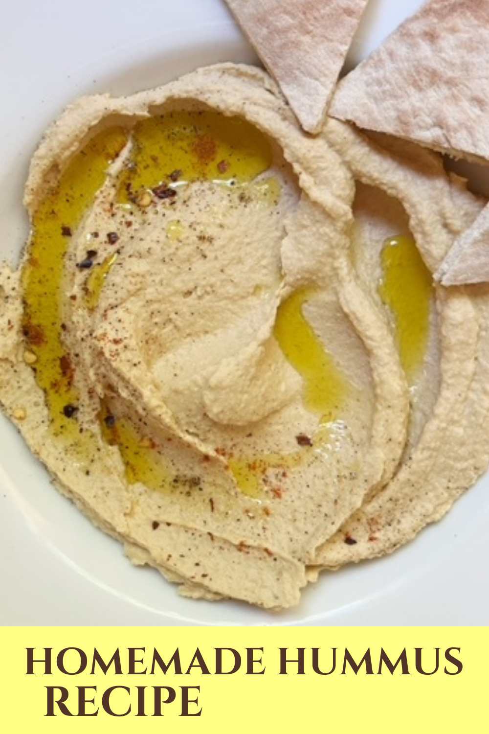 This homemade hummus recipe is super simple to make: throw everything into a blender and blend it up until smooth!