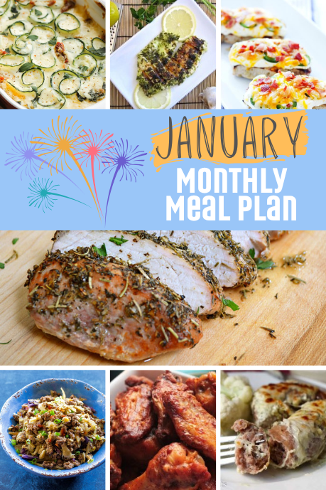 Start the new year off ahead of the game by following this January 2025 monthly meal plan! Thirty one days of meal ideas, along with recipe links.