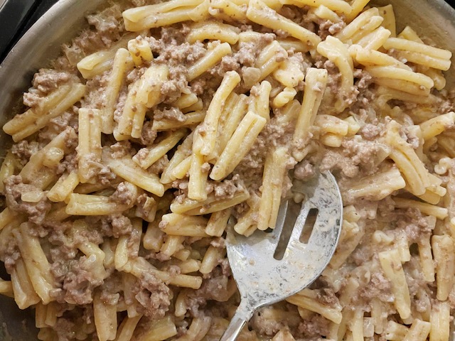 Did you grow up eating Hamburger Helper? It's a nostalgic taste, but skip the box and try this delicious homemade version of beef stroganoff!